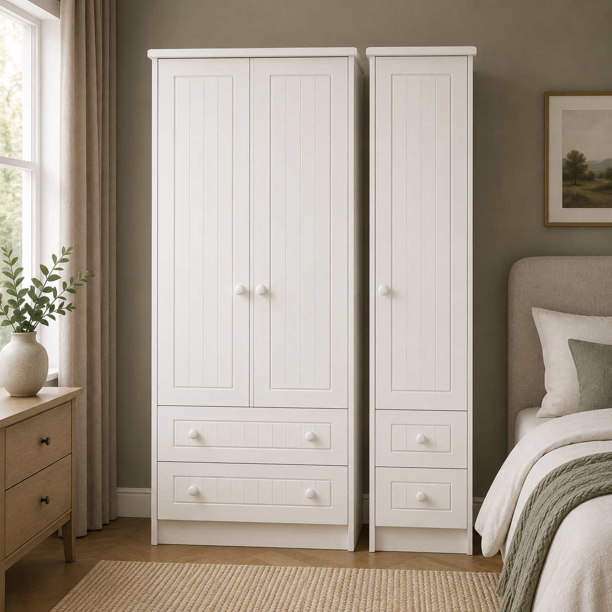 Warwick Triple 2 Drawer + Drawer Robe