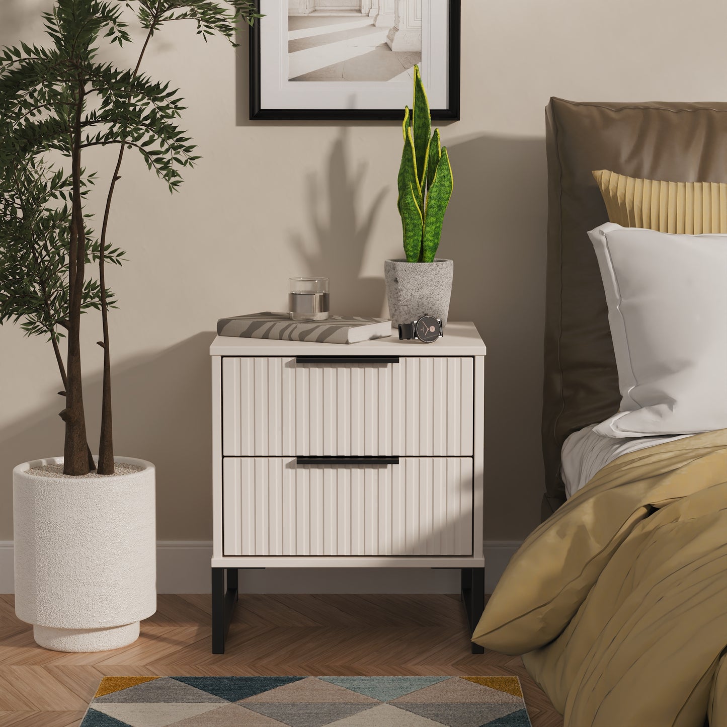 Fluted 2 Drawer Locker
