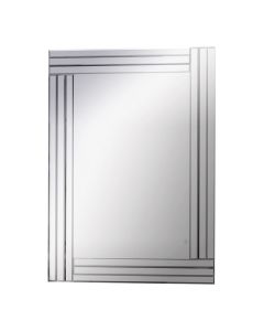 Silver Finish Metal Mirror - 8008