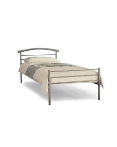Brennington Silver Metal Bed in 2'6 or 3'