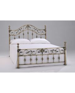 Elizabeth Brass Bed with Brass Corners (4'6)