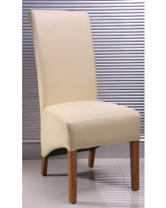 Lucy Collection - Ivory Leather Chair