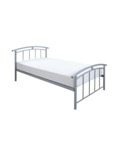 Jersey Silver / Pink Metal Bed (3')