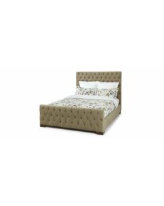 Lillian Upholstered Bed (Steel, Pearl, Fudge (4'6'')