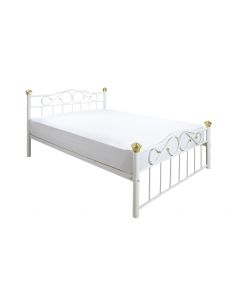 Lisa White Metal Bed (3')