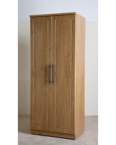Mya Oak 2'6 Plain Wardrobe Solid Doors