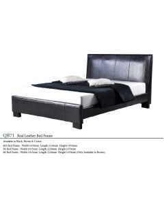 Real Leather Bed 