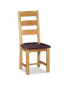 Salisbury Slatted Chair with PU Seat