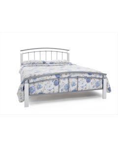 Tetras White Bed - Black or Silver - Bed  (4'6")