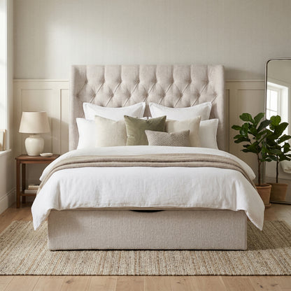 Clara Storage Bed - Beige