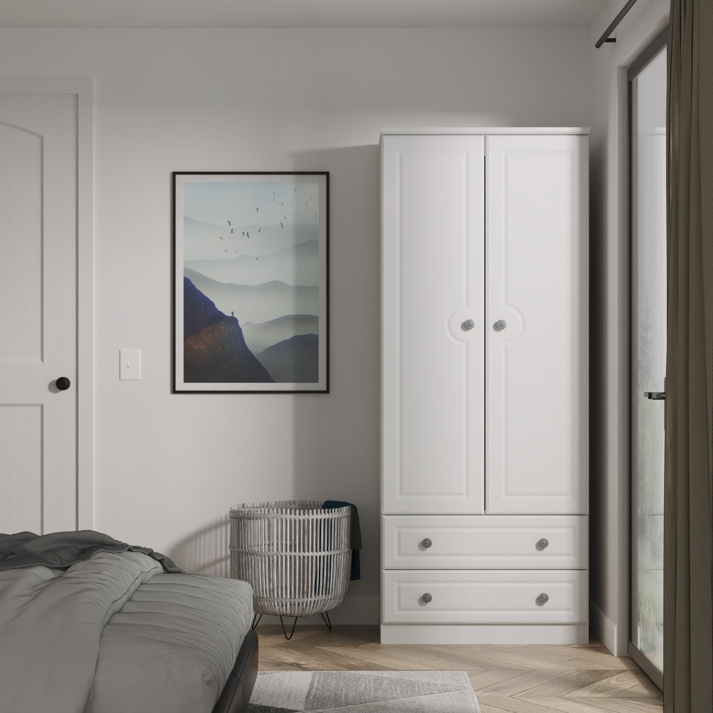 Pembroke 3ft 2 Drawer Robe