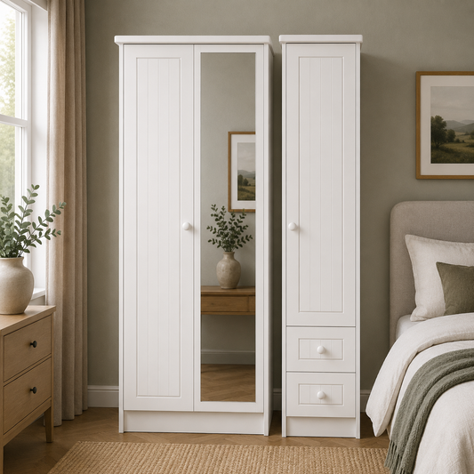 Warwick Triple Mirror + Drawer Robe